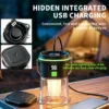 H2c7fa4742520402eb77fcfe7fc6cac3bu Multifunctional Outdoor Camping XTE Flashlight Rechargeable Type-C Charging Portable Garden Light Hook IPX4 Waterproof 7 Modes