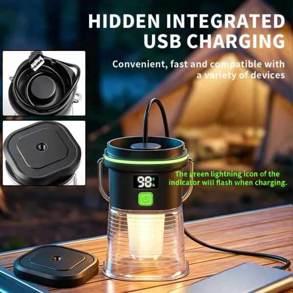 H2c7fa4742520402eb77fcfe7fc6cac3bu Multifunctional Outdoor Camping XTE Flashlight Rechargeable Type-C Charging Portable Garden Light Hook IPX4 Waterproof 7 Modes