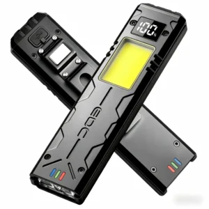 Powerful Mini COB LED Torch Light 7-Mode EDC Flashlight with USB Charging Convenient Pocket Magnetic Back Clip for Emergency