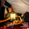 Portable Retro Camping Lantern LED Rechargeable AA Battery Rated 3 Modes Warm/White Light 183lm Emergency Outdoor Light