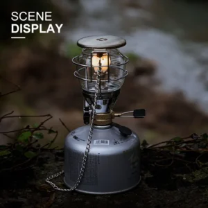 Campingmoon New Arrival Windproof Portable Aluminum Alloy Butane Camping Gas Lamp Lantern with Bag
