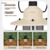 Hf1cc02a8c44343f6b6e1870585963021U IP65 Waterproof Rechargeable LED Retro Camping Lantern ABS+PC+Iron Hanging Portable Outdoor Tent Emergency Garden Dimmable