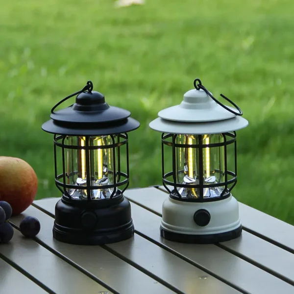 Hf8656adf4d7e499fa374d4e033f88b56B USB Rechargeable Waterproof Camping Light - Retro Outdoor Tent Lamp for Camping & Events