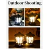 Portable Retro Camping Lantern LED Rechargeable AA Battery Rated 3 Modes Warm/White Light 183lm Emergency Outdoor Light
