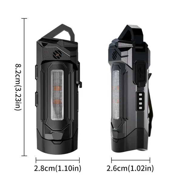 Mini keyring magnetic pen holder, speaker and outdoor charging torch