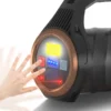 117d13e666208b50cce86f1d33812455 XHP99 Flashlight, Rotatable Zoom P99 Hand‑held Lamp, Multi‑Function Induction Zoom Searchlight