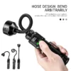 New LED Flexible Hose Flashlight, Pen Clip & Magnetic Base, Rotatable Bendable Multi‑Light Source Digital Display Flashlight