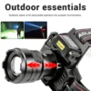 37847def72cab9943e23ae4077c49e68 New white laser headlamp with dual yellow and white light sources, zoom function, adjustable output and a sensor for bright light detection, designed for long-range illumination
