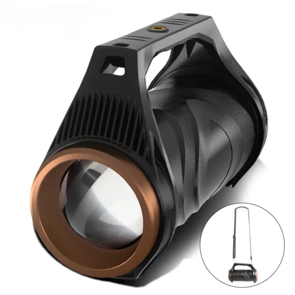 4ae872d21f5db98386fd2cd233aaeed4 XHP99 Flashlight, Rotatable Zoom P99 Hand‑held Lamp, Multi‑Function Induction Zoom Searchlight