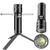 High-output long-range torch with side lights and multifunctional digital battery level display