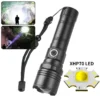 30W LED White Laser Long‑Range Flashlight, XHP70 High‑Power Torch With Magnet, Multi‑Function Camping Light
