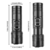 New XHP90+COB Multi‑Source Flashlight, Digital Display High‑Power Detachable Handheld Work Light Multi‑Function Torch