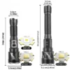 Custom XHP360 High‑Power Flashlight, Digital Power Display With Output, 30W Long‑Range Torch