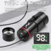 High-intensity rechargeable white and yellow light torch for diving and use on land and in water