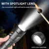 White Laser LED Flashlight, Digital Display Color Fluorescent Dual‑Lens, Ignition Focus Long‑Range Outdoor High‑Power Torch