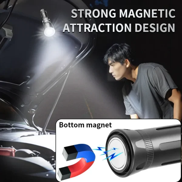 bf7ba5489d05194cfaea20521bdfa725 Double-sided COB multi-colour temperature digital display high-intensity torch