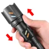 White Laser LED Flashlight, Digital Display Color Fluorescent Dual‑Lens, Ignition Focus Long‑Range Outdoor High‑Power Torch