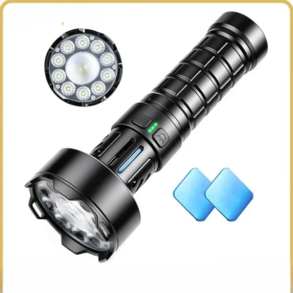 New LED High‑Power Flashlight With Magnet & Tripod, Mosquito Repellent Camping Light, Type‑C Rechargeable COB Ambient Lamp