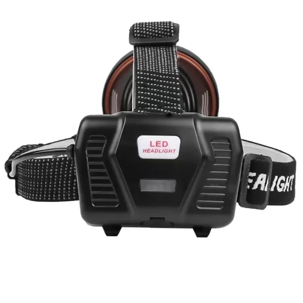 High-intensity head torch with USB charging and inductive charging, aluminium reflector