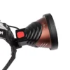 High-intensity head torch with USB charging and inductive charging, aluminium reflector