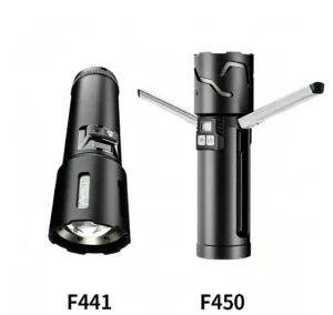f17ece203020cad9a81e66e6c005397f High-output long-range torch with side lights and multifunctional digital battery level display