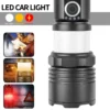 30W LED White Laser Long‑Range Flashlight, XHP70 High‑Power Torch With Magnet, Multi‑Function Camping Light