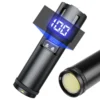 High-output long-range torch with side lights and multifunctional digital battery level display
