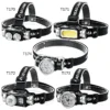 fc1108d4c1657bafff360fc922264690 New Multi-Light Source Rotating Zoom COB Memory Dual-Light Source High-Intensity Light-Sensing Rechargeable Headlamp