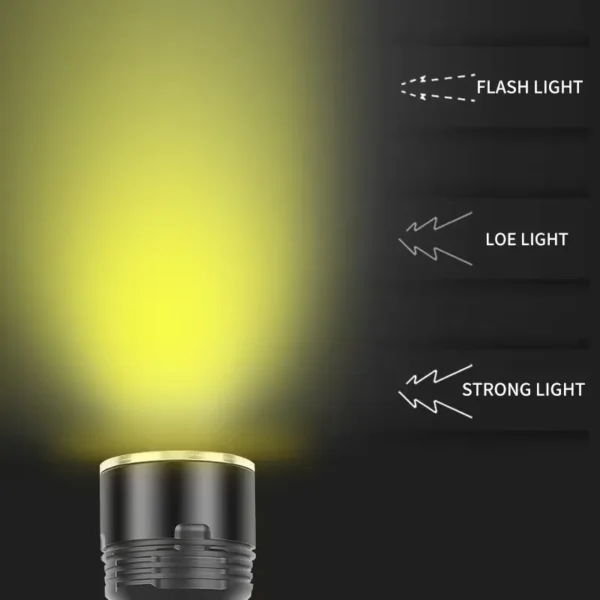Cross-border XHP70 High-Intensity Diving Torch with Magnetic Switch, Yellow LED, Aluminium Alloy Diving and Offshore Torch