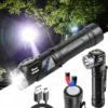 New White and Yellow Corner Torch: 90° Rotating, Magnetic Attachment, Pen Clip, Portable High-Intensity LED Multifunctional Headlamp