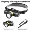 31f0b1fbafd954a03e645381b7d42c32 New XHP70 Diving Headlamp with Independent Digital Display, Rechargeable Battery Compartment and Water-Resistant Design – Professional High-Intensity Diving Headlamp for Both Land and Water Use