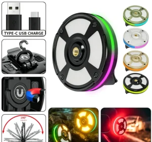 New EDC Multi-Function Outdoor Camping Lamp: Multi-Light Source, Portable, with Cap Clip, Hook and Magnet, RGB Mood Lighting