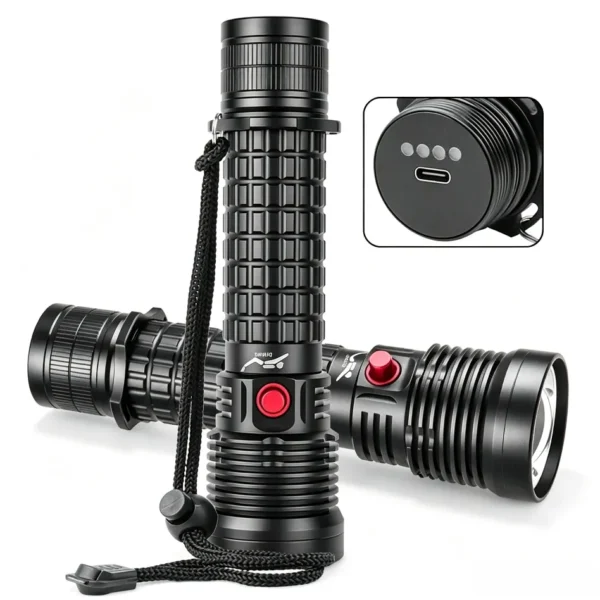 新品30W白光+黄光潜水 远射手电筒