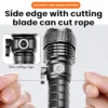 75b4042c0e4fede66478aacccf15cd16 New XHP160 Ultra-Bright Spot-Beam Torch: Type-C Rechargeable High-Intensity Torch with Window-Breaking Hammer – Multifunctional Torch