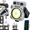 Multifunctional LED Work Light Strip with Hook, Magnet and Rotating Head for Outdoor Camping
