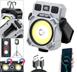 78d71ea47b4aa9b6fb8d5494c54a8bee Multifunctional LED Work Light Strip with Hook, Magnet and Rotating Head for Outdoor Camping