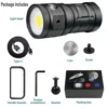 New Model Diving Light: Multi-Source White, Red, Blue and Purple Light Lens Photography Torch – USB Multi-Function