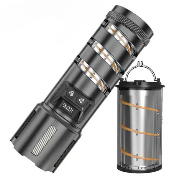 9a066db13037e17c06dd728ed12f2645 New Cross-Border Product: 30W LED Ultra-Bright Long-Range Multifunctional Digital Battery Level Display White Laser Detachable Camping Lamp