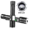 9d21254f36d741fd1440a2271f7a42e4 New White Laser LED Torch with Digital Display, Type-C Charging, COB Side Light, Red and White High-Intensity Light