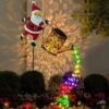 Ad6b54138fe9d4f6cb5d7ac36594a6678w Christmas Santa LED Solar Kettle Lights Cascading Waterproof Hanging Metal Outdoor Lantern with Remote Control & Dimmable