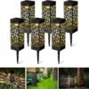 Solar Powered Outside Decoration Waterproof Garden Landscape LED Solar Stake Spike Walkway Pathway Light for Patio Courtyard