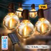 H2a3a91ba6edd48999653534093b0e2cex G40 Solar String Light IP65 Waterproof Remote Control LED Solar Garden Lights Outdoor for Wedding Patio Garland Decor zhengjie