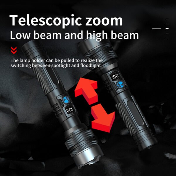 H374096200d8c43dbb3d625d0bff54bc3R.jpg White Led Light Super Power Long Distance Flashlight Shot 1000 Meter Use 26650 Battery Type C Rechargeable Tactical Flashlight