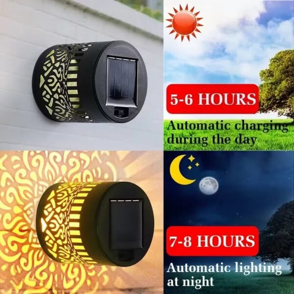 7color Solar Datura Lights Garden Decoration Christmas Halloween Party Courtyard Decoration Solar Garden Wall Light