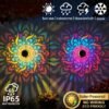 7color Solar Datura Lights Garden Decoration Christmas Halloween Party Courtyard Decoration Solar Garden Wall Light