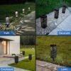 Solar Powered Outside Decoration Waterproof Garden Landscape LED Solar Stake Spike Walkway Pathway Light for Patio Courtyard
