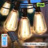 H87c3906a89224755948ea6468484cbd90 G40 Solar String Light IP65 Waterproof Remote Control LED Solar Garden Lights Outdoor for Wedding Patio Garland Decor zhengjie
