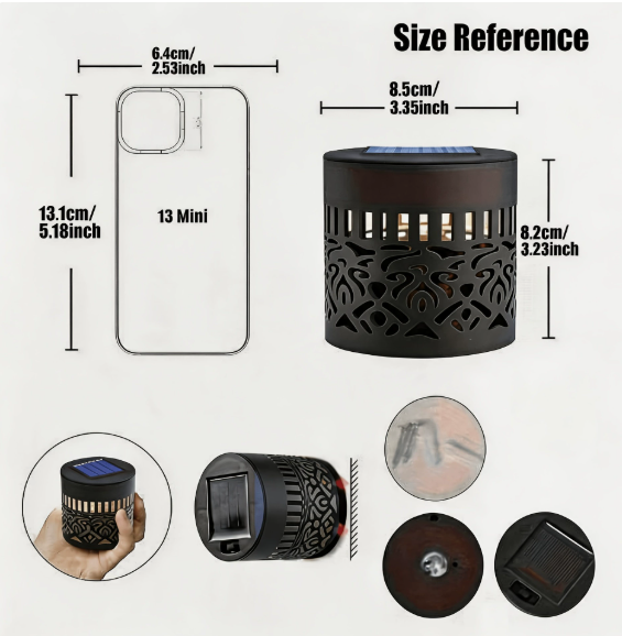 RGB Mandala Solar Fence Lights Color Changing Metal Wall Sconce Waterproof Decorative Outdoor Garden Decor