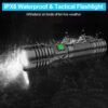 Banral LED Flashlight 10000lm with Replaceable Battery IP65 Waterproof Flashlight With Replaceable Battery