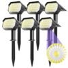 Northland Cold White IP65 Waterproof Outdoor Luces Exteriores Solar Landscape Lawn Led Spot Light Adjustable Solar Garden Light